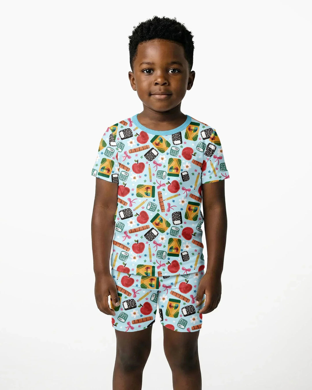 Little Learner Bamboo Two Piece Short Sleeve Shorts Pajama Set