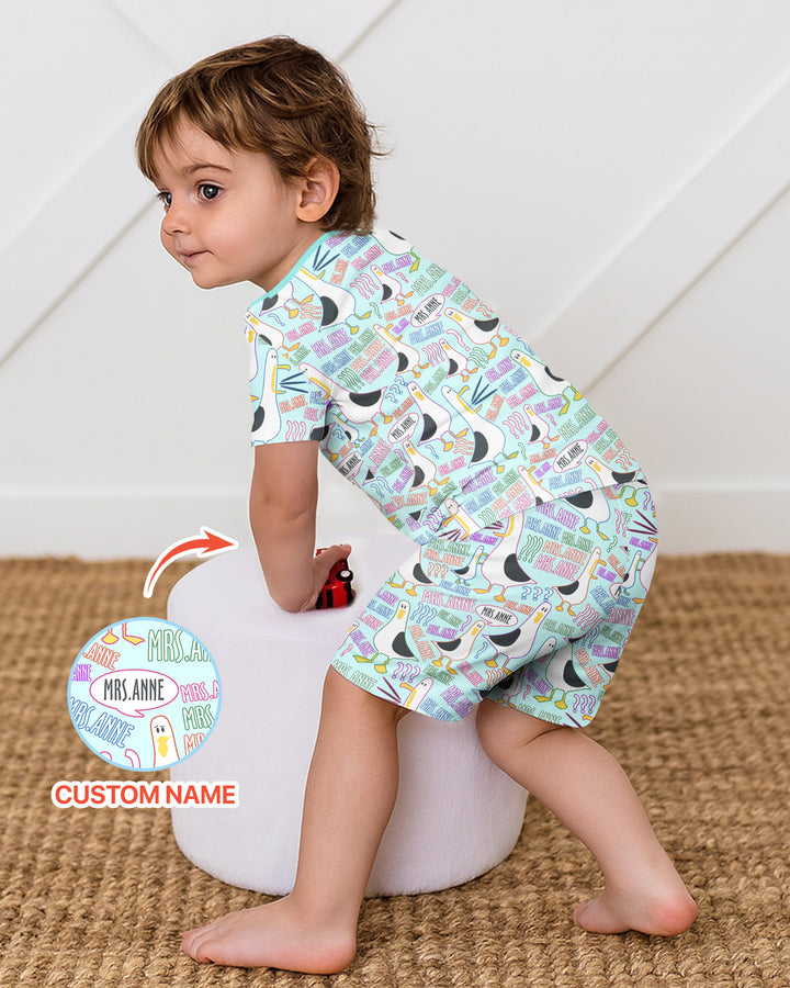 Schlafanzug-Set zweiteilig, kurze Ärmel, kurze Hose, Bambus