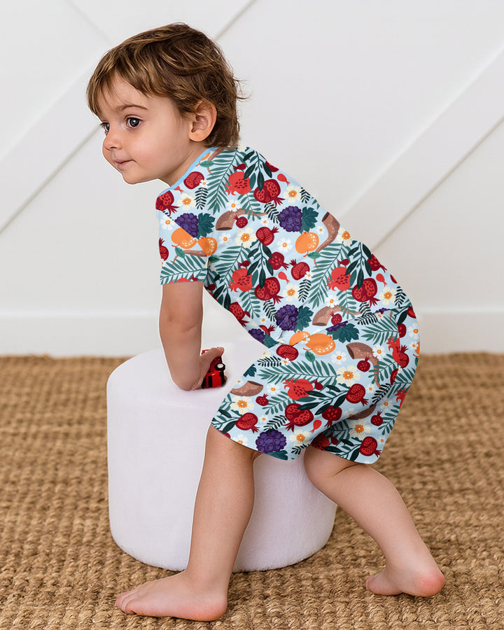 Schlafanzug-Set zweiteilig, kurze Ärmel, kurze Hose, Bambus