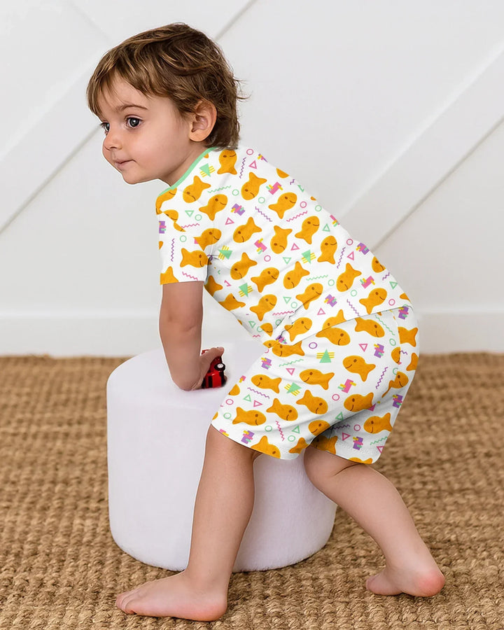 Schlafanzug-Set zweiteilig, kurze Ärmel, kurze Hose, Bambus