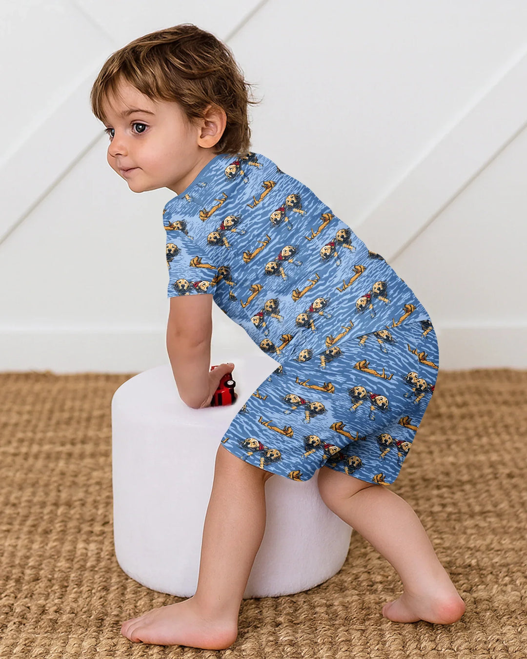 Schlafanzug-Set zweiteilig, kurze Ärmel, kurze Hose, Bambus