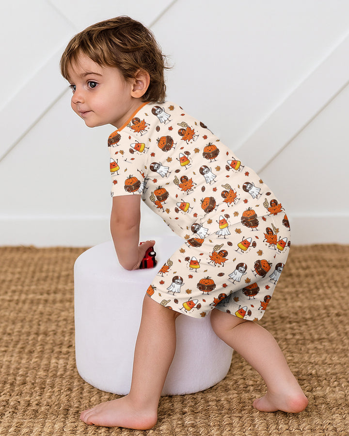 Schlafanzug-Set zweiteilig, kurze Ärmel, kurze Hose, Bambus