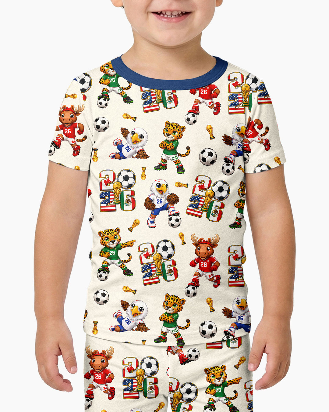 Zweiteiliges, kurzärmliges Pyjama-Set mit Marienkäfern