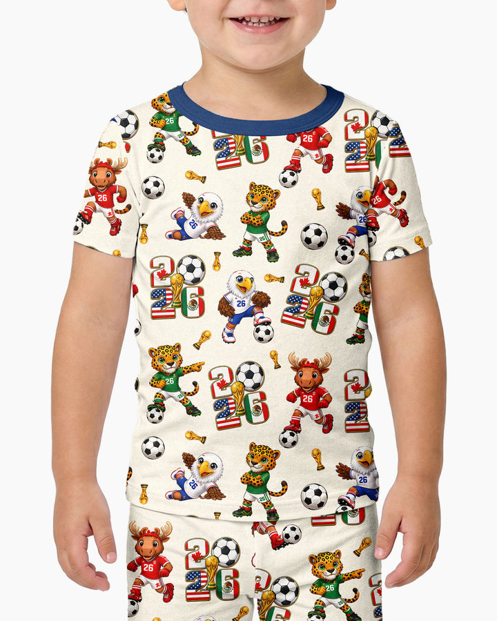 Zweiteiliges, kurzärmliges Pyjama-Set mit Marienkäfern