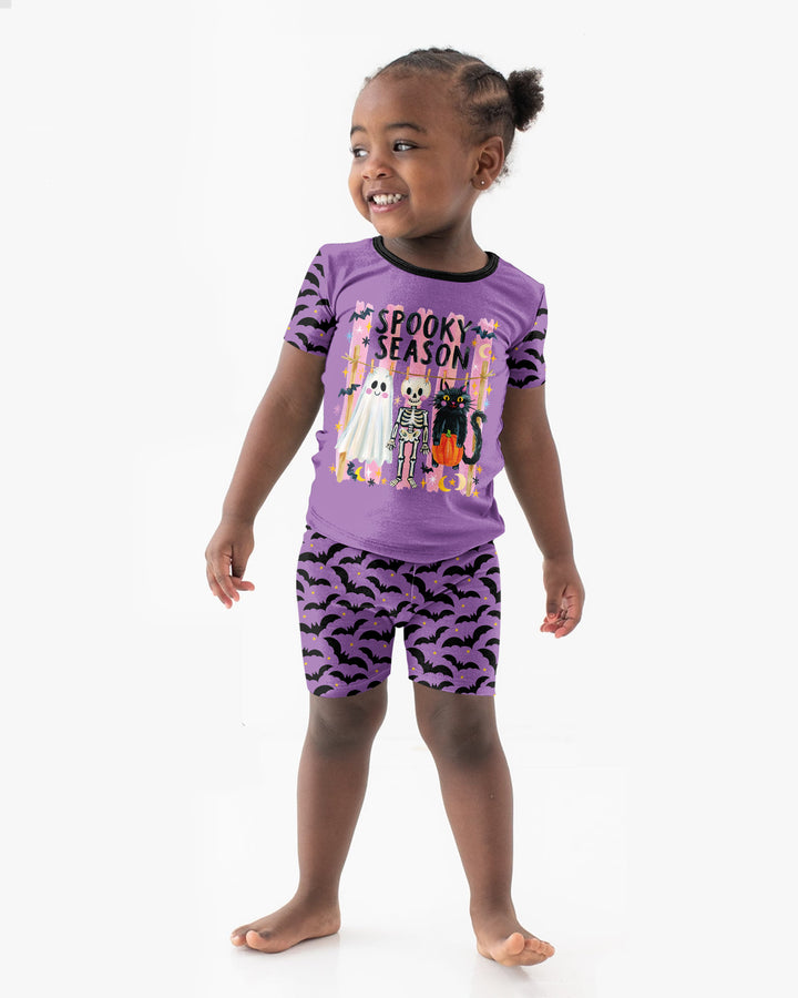 Bats & Boos Family Matching Bamboo Two Piece Short Sleeve Shorts Pajama Set