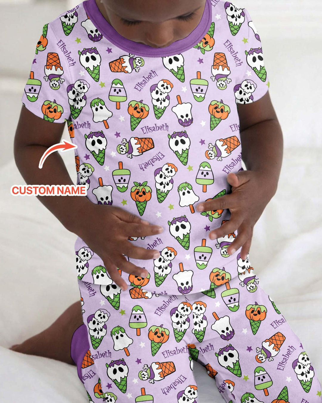 Zweiteiliges, kurzärmliges Pyjama-Set mit Marienkäfern