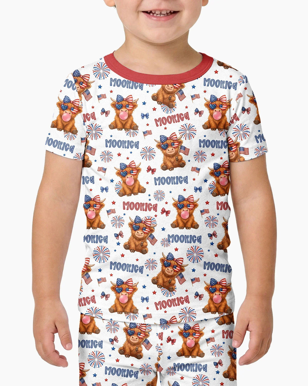 Zweiteiliges, kurzärmliges Pyjama-Set mit Marienkäfern