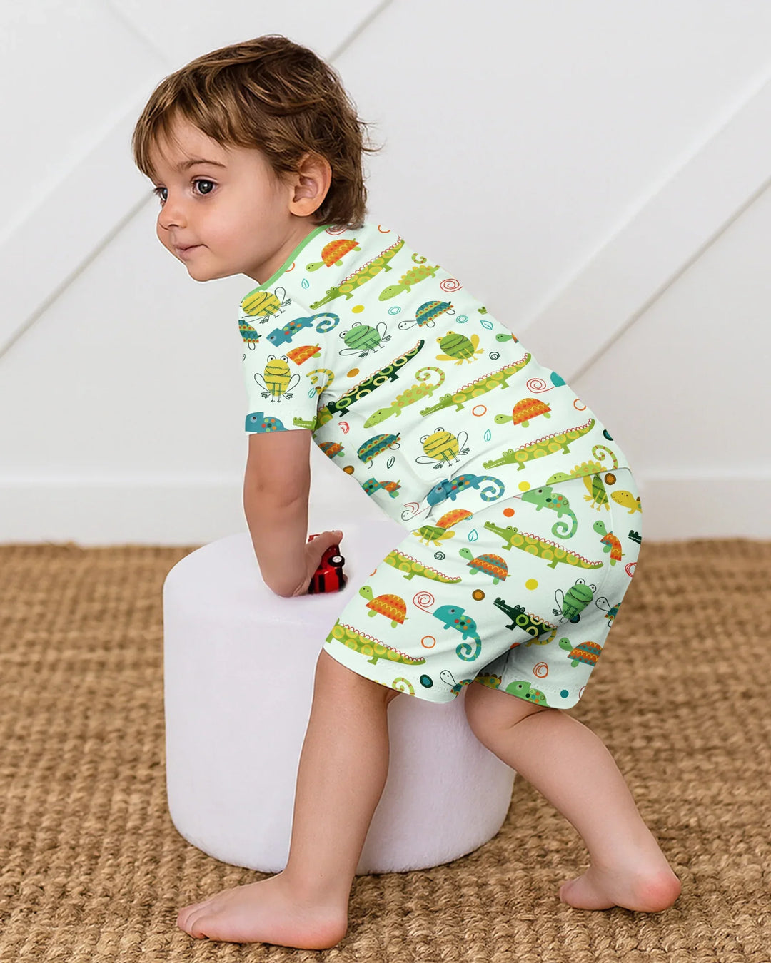 Swamp Buddies Bamboo Two Piece Short Sleeve Shorts Pajama Set