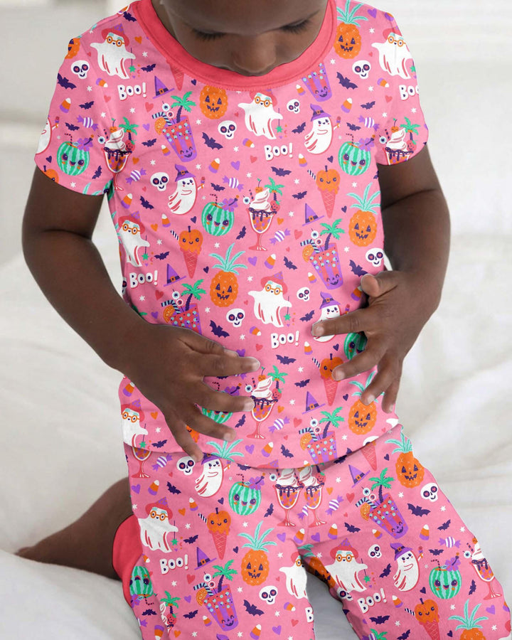 Zweiteiliges, kurzärmliges Pyjama-Set mit Marienkäfern