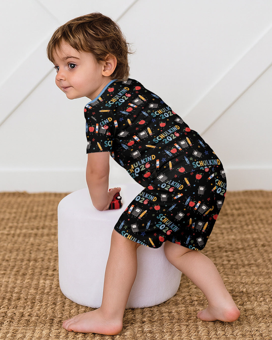 Schlafanzug-Set zweiteilig, kurze Ärmel, kurze Hose, Bambus