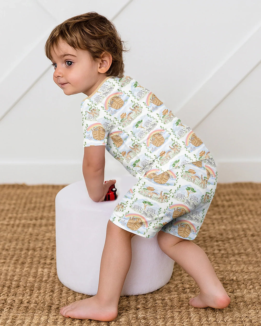 Schlafanzug-Set zweiteilig, kurze Ärmel, kurze Hose, Bambus