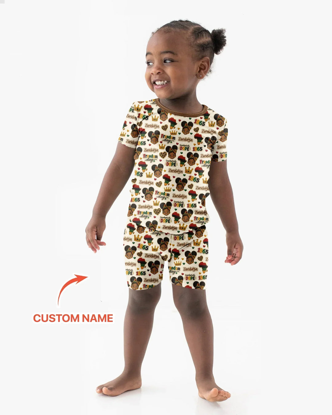 Custom Name Juneteenth Unapologetically Dope Bamboo Two Piece Short Sleeve Shorts Pajama Set