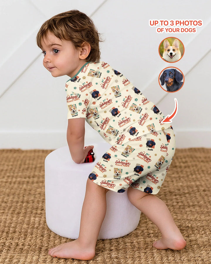 Zweiteiliges Pyjama-Set mit kurzen Ärmeln und Shorts im Sommer-Design