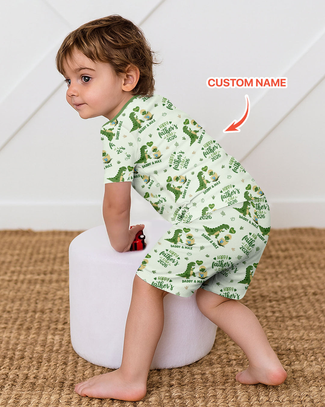 Zweiteiliges Pyjama-Set mit kurzen Ärmeln und Shorts im Sommer-Design