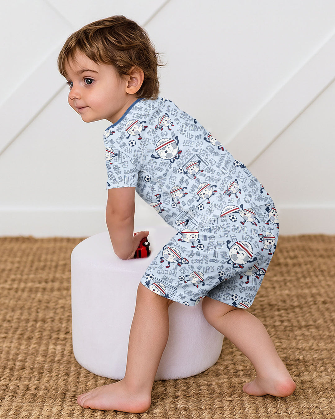 Schlafanzug-Set zweiteilig, kurze Ärmel, kurze Hose, Bambus