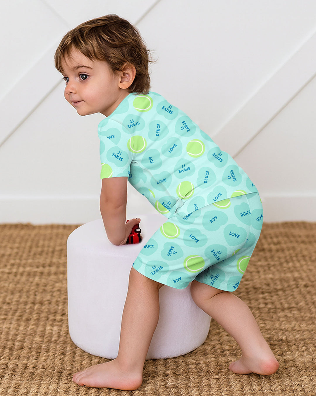 Schlafanzug-Set zweiteilig, kurze Ärmel, kurze Hose, Bambus