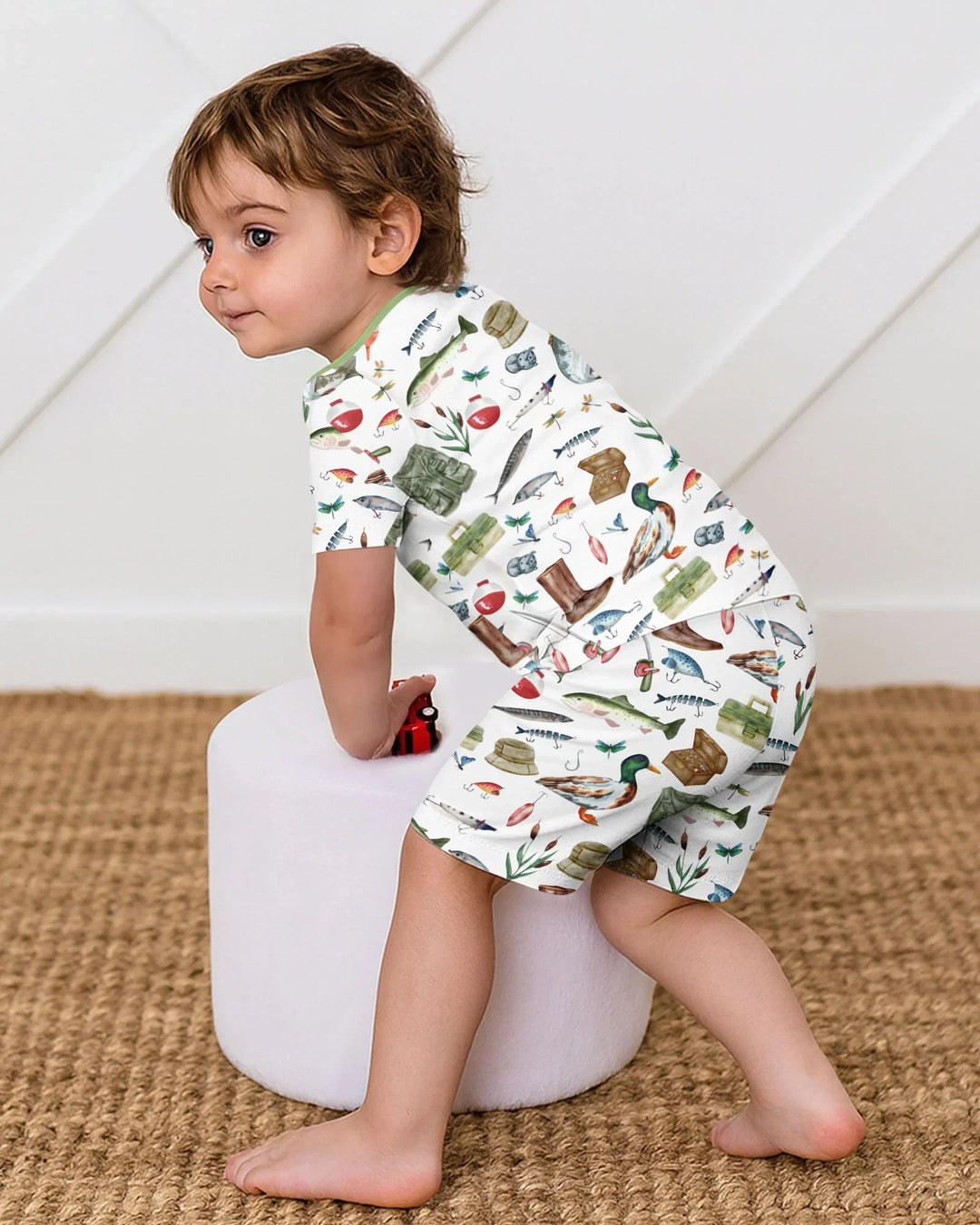 Schlafanzug-Set zweiteilig, kurze Ärmel, kurze Hose, Bambus