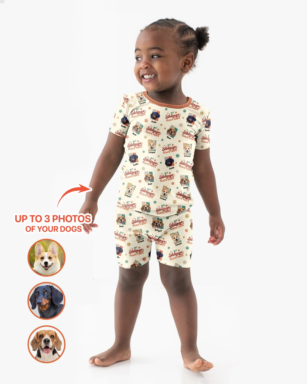 Zweiteiliges Pyjama-Set mit kurzen Ärmeln und Shorts im Sommer-Design