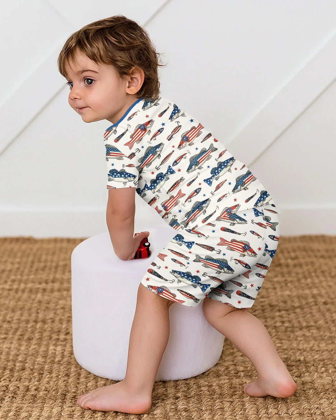 Schlafanzug-Set zweiteilig, kurze Ärmel, kurze Hose, Bambus