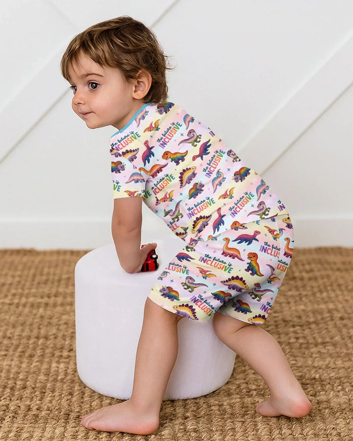 Schlafanzug-Set zweiteilig, kurze Ärmel, kurze Hose, Bambus