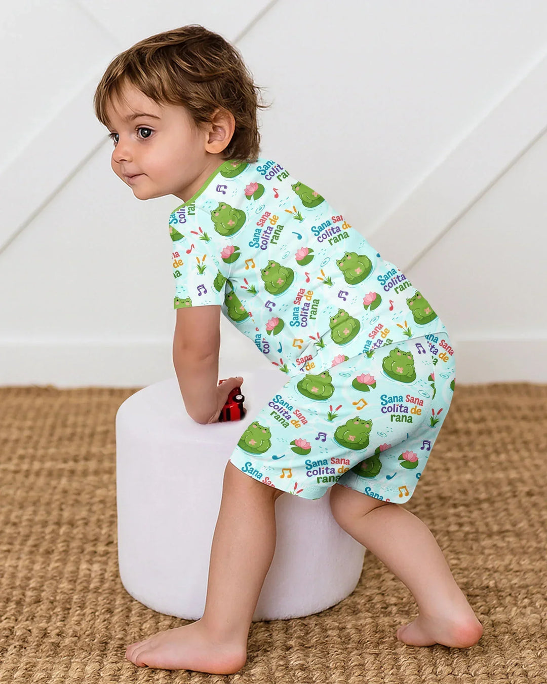 Schlafanzug-Set zweiteilig, kurze Ärmel, kurze Hose, Bambus