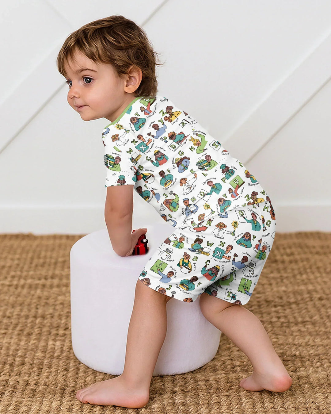 Schlafanzug-Set zweiteilig, kurze Ärmel, kurze Hose, Bambus