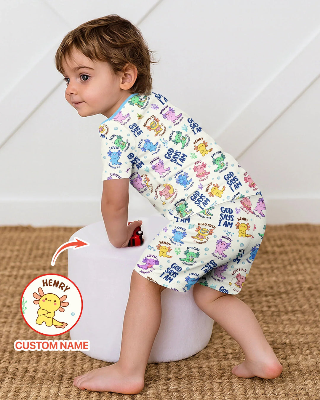 Schlafanzug-Set zweiteilig, kurze Ärmel, kurze Hose, Bambus