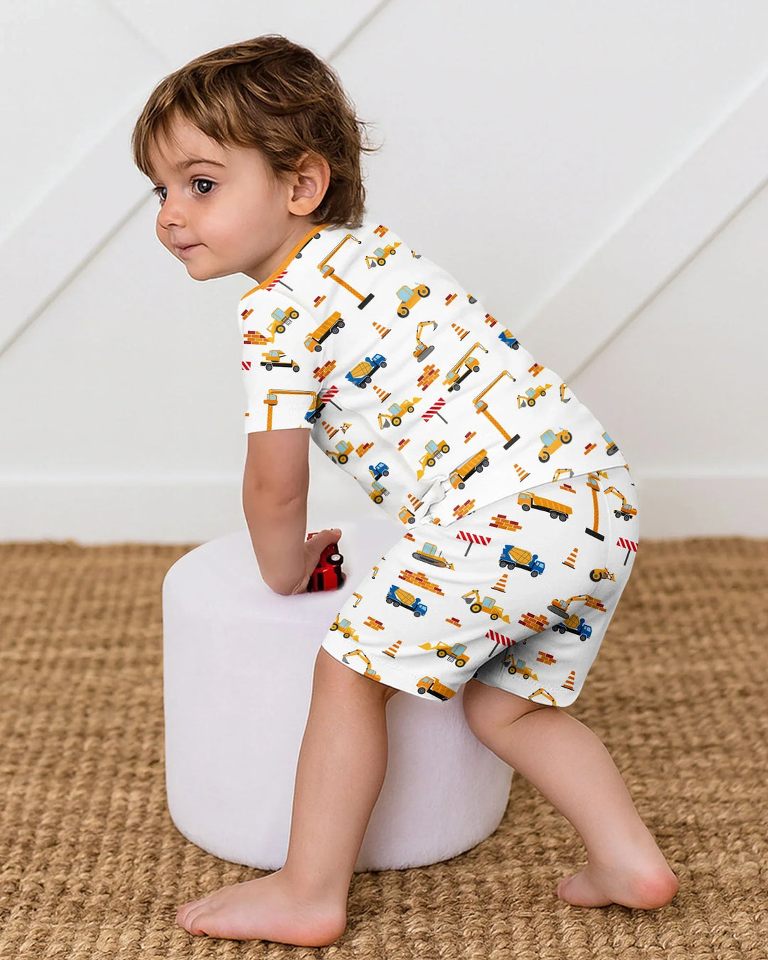 Konstruktion Bambus Zweiteiliger Kurzarm-Shorts-Pyjama-Set