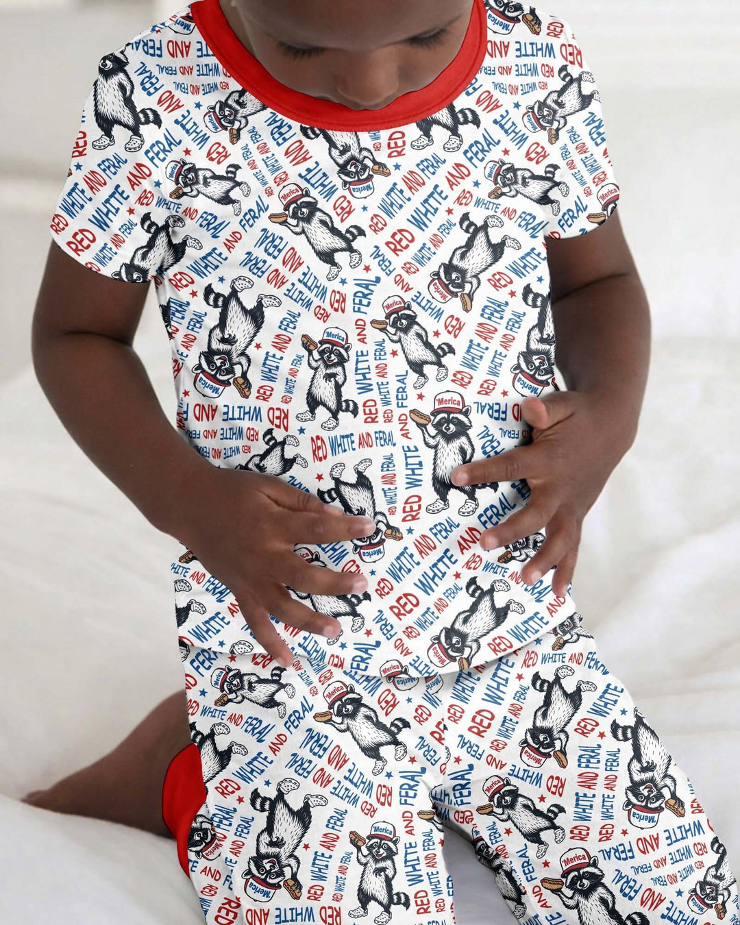 Zweiteiliges, kurzärmliges Pyjama-Set mit Marienkäfern
