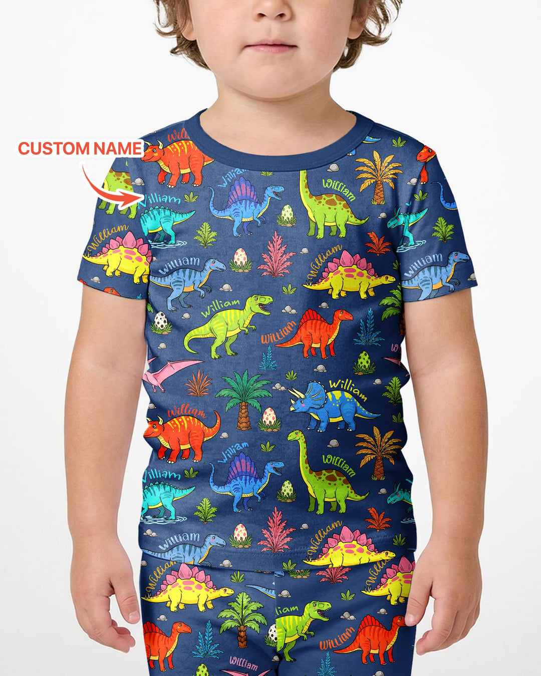 Zweiteiliges Pyjama-Set mit kurzen Ärmeln und Shorts im Sommer-Design