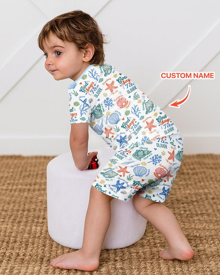 Schlafanzug-Set zweiteilig, kurze Ärmel, kurze Hose, Bambus