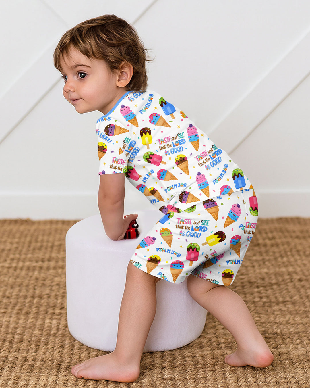 Schlafanzug-Set zweiteilig, kurze Ärmel, kurze Hose, Bambus