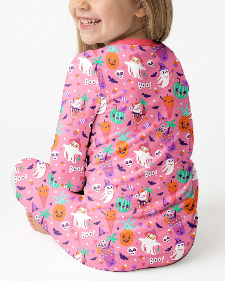 Summerween Doodles Bamboo Two Piece Long Sleeve Pajama Set