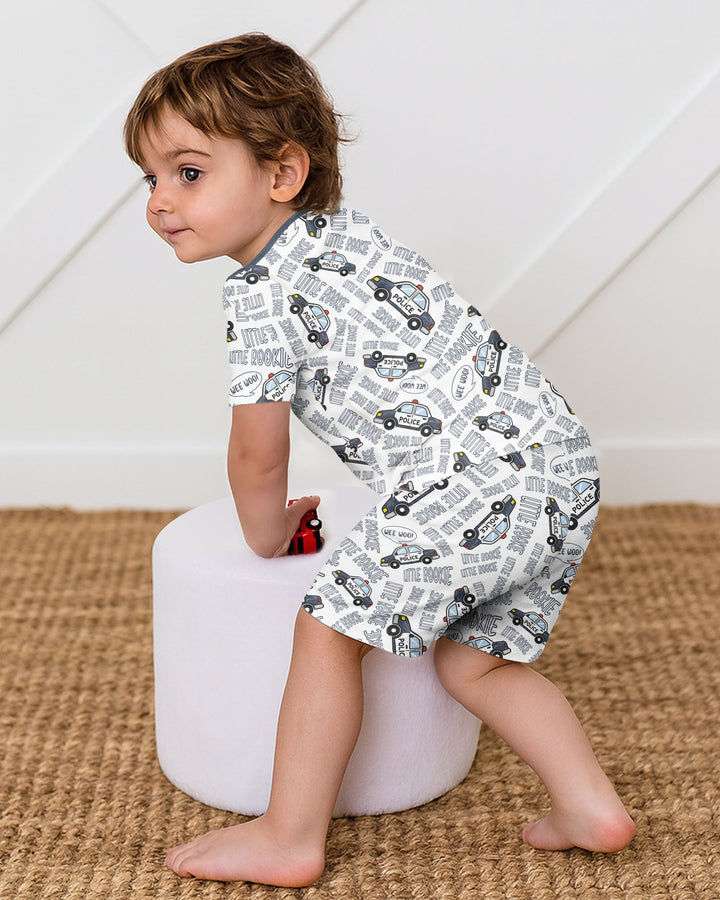 Little Rookie Bamboo Two Piece Short Sleeve Shorts Pajama Set