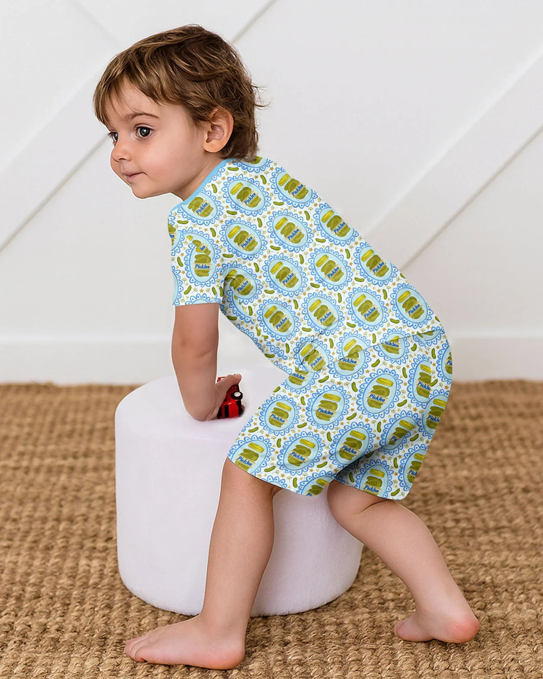 Schlafanzug-Set zweiteilig, kurze Ärmel, kurze Hose, Bambus