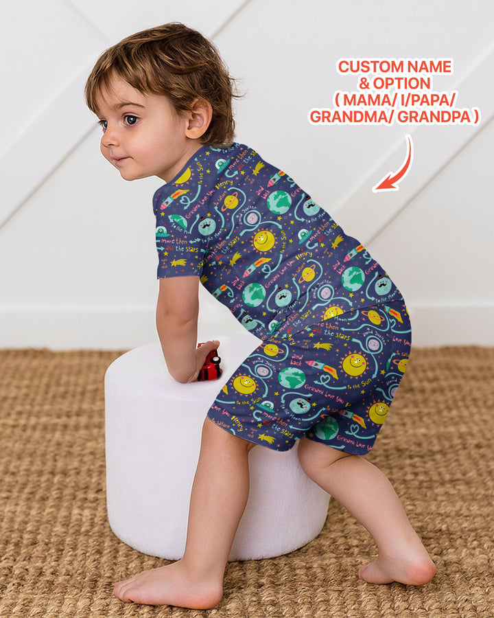 Schlafanzug-Set zweiteilig, kurze Ärmel, kurze Hose, Bambus