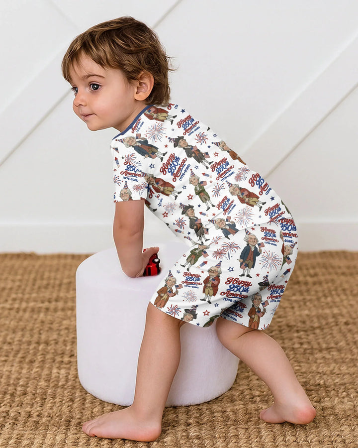 Schlafanzug-Set zweiteilig, kurze Ärmel, kurze Hose, Bambus