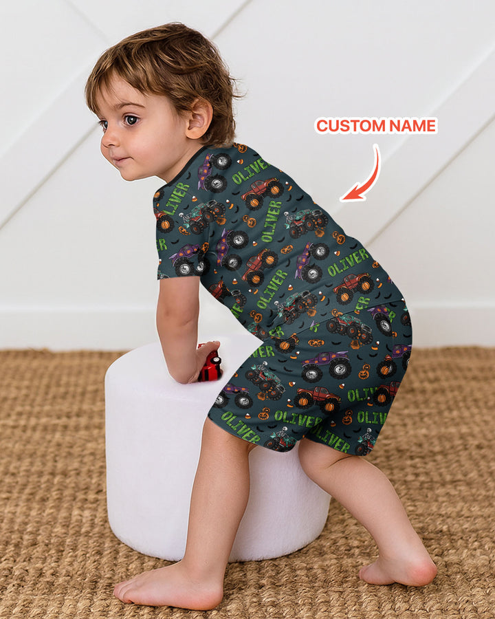 Schlafanzug-Set zweiteilig, kurze Ärmel, kurze Hose, Bambus