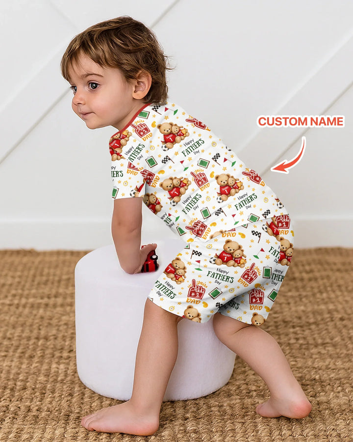 Zweiteiliges Pyjama-Set mit kurzen Ärmeln und Shorts im Sommer-Design