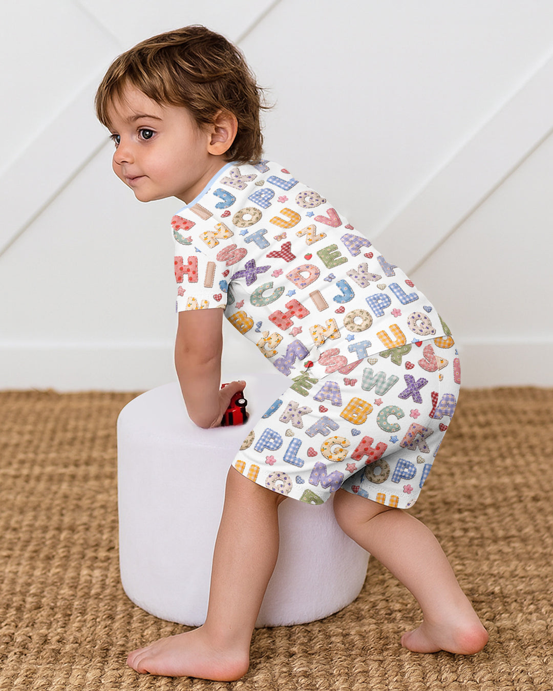 Schlafanzug-Set zweiteilig, kurze Ärmel, kurze Hose, Bambus