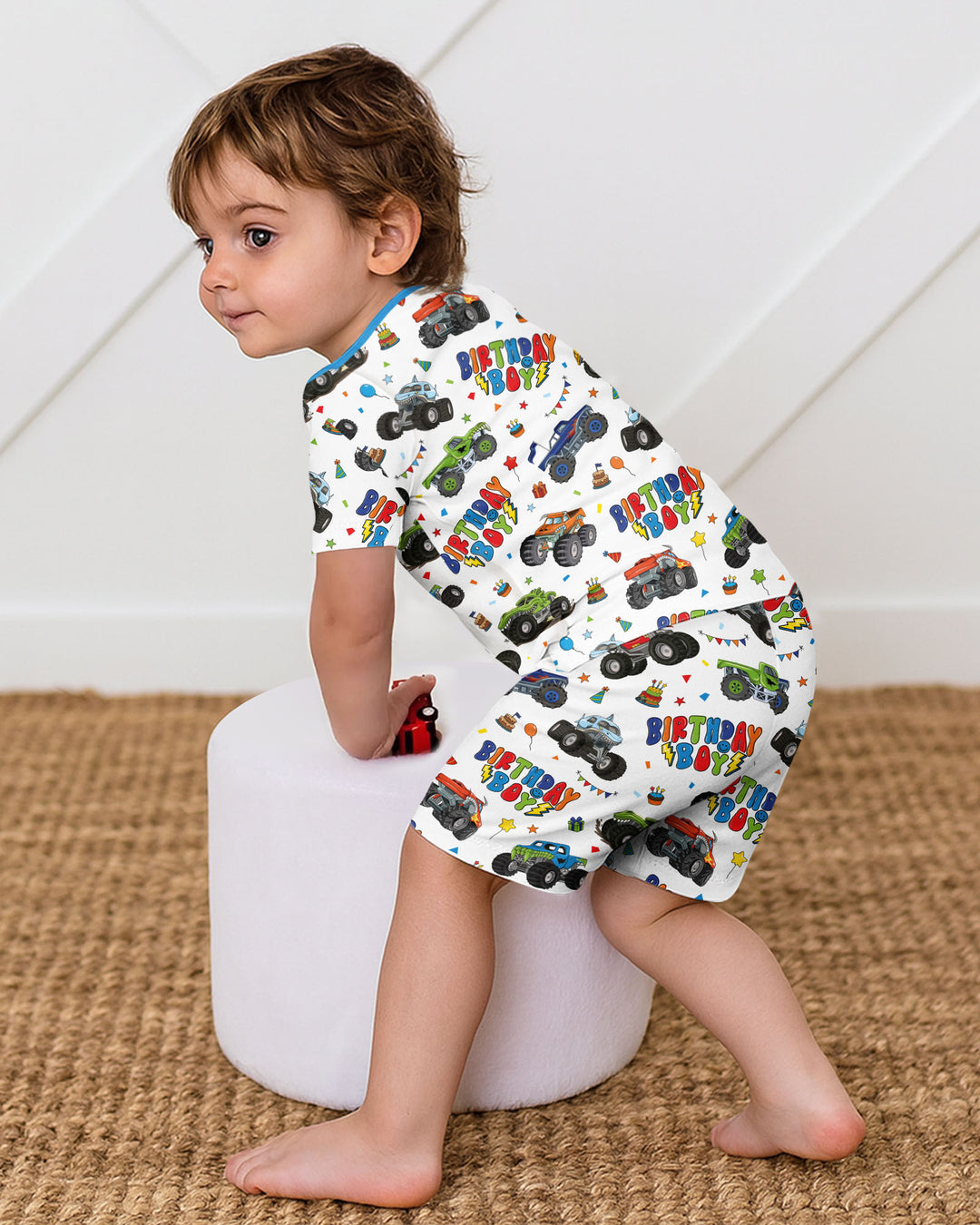 Schlafanzug-Set zweiteilig, kurze Ärmel, kurze Hose, Bambus