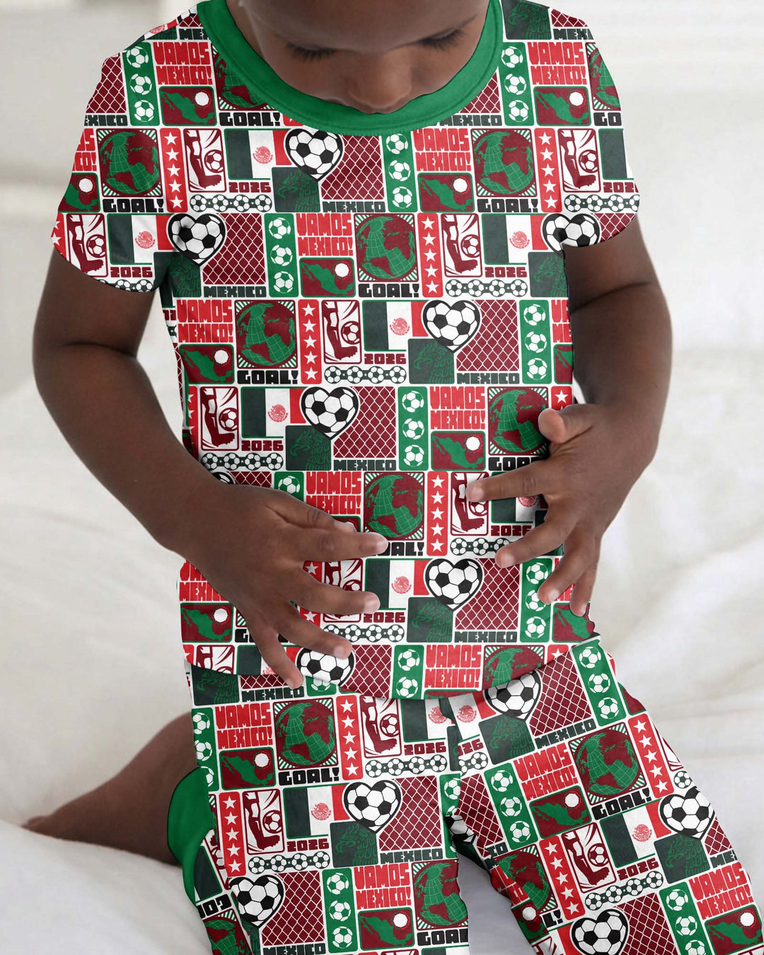 Zweiteiliges, kurzärmliges Pyjama-Set mit Marienkäfern