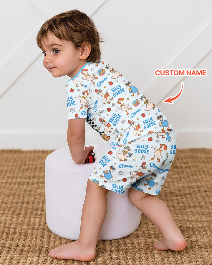 Schlafanzug-Set zweiteilig, kurze Ärmel, kurze Hose, Bambus