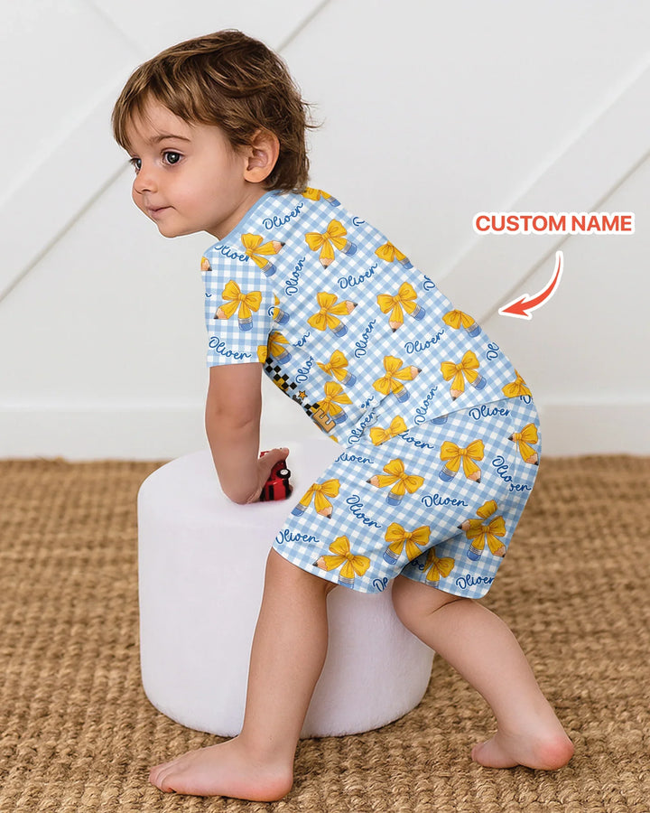 Schlafanzug-Set zweiteilig, kurze Ärmel, kurze Hose, Bambus