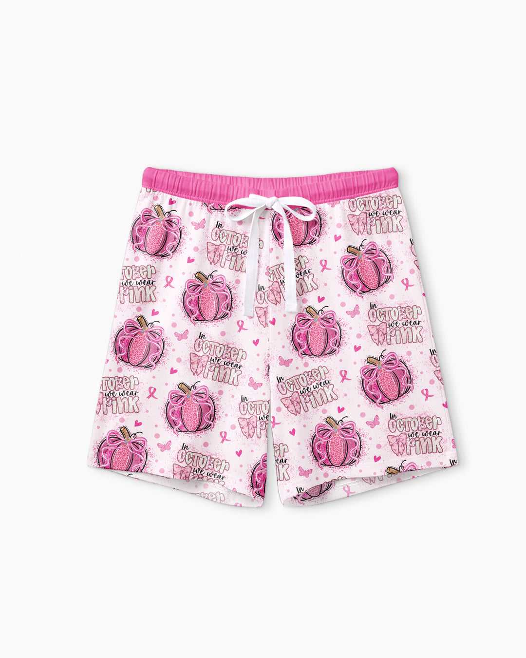 We Wear Pink Pumpkin Mommy & Me Matching Bamboo Women Short Sleeve Short Pajama Set