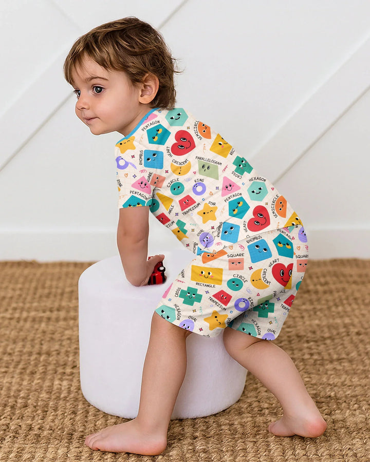 Schlafanzug-Set zweiteilig, kurze Ärmel, kurze Hose, Bambus