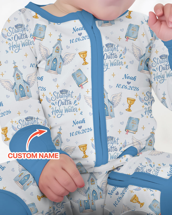 Gerippte Babykleidung mit individuellem Foto - Weich &amp; Skizzenhaft