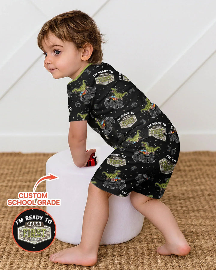 Schlafanzug-Set zweiteilig, kurze Ärmel, kurze Hose, Bambus