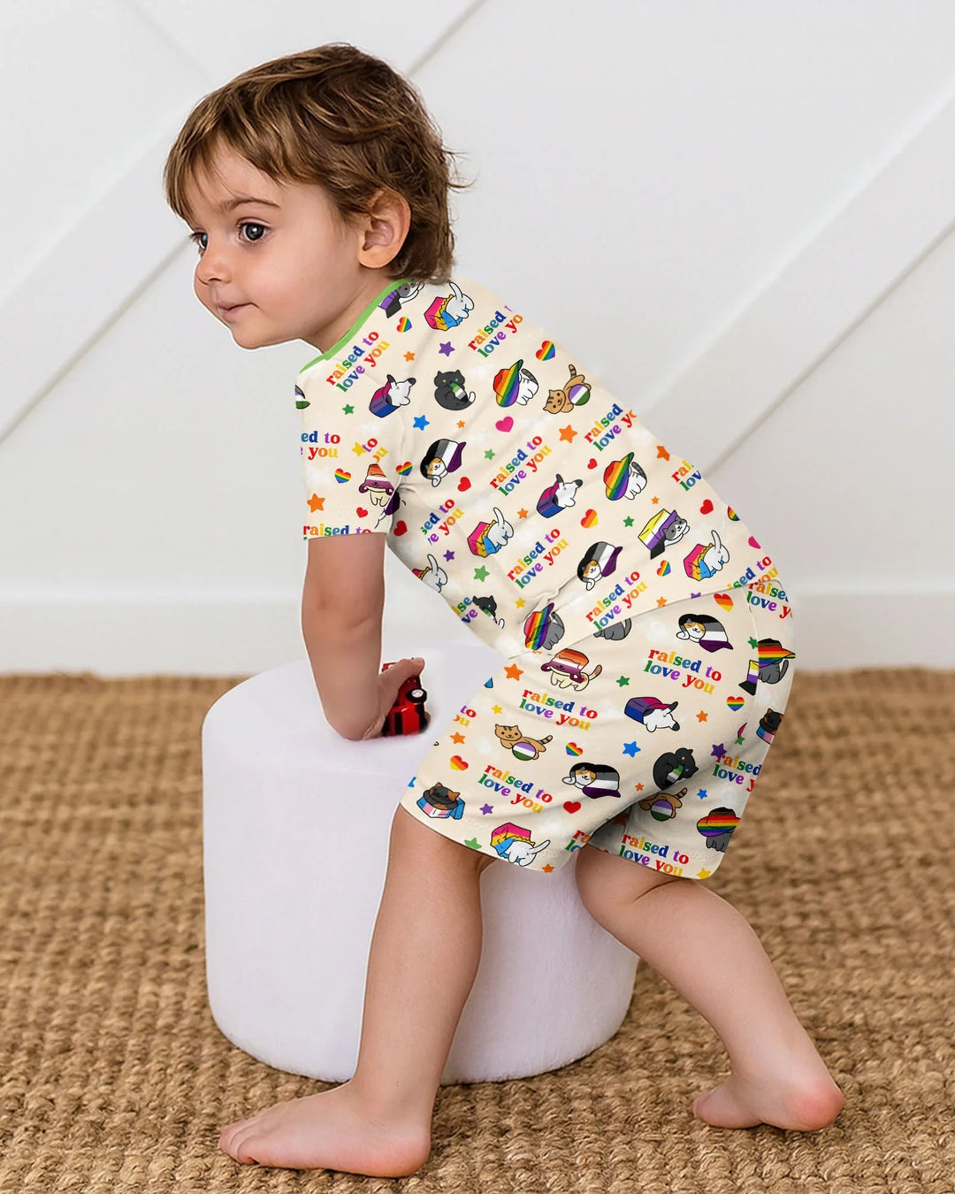 Schlafanzug-Set zweiteilig, kurze Ärmel, kurze Hose, Bambus