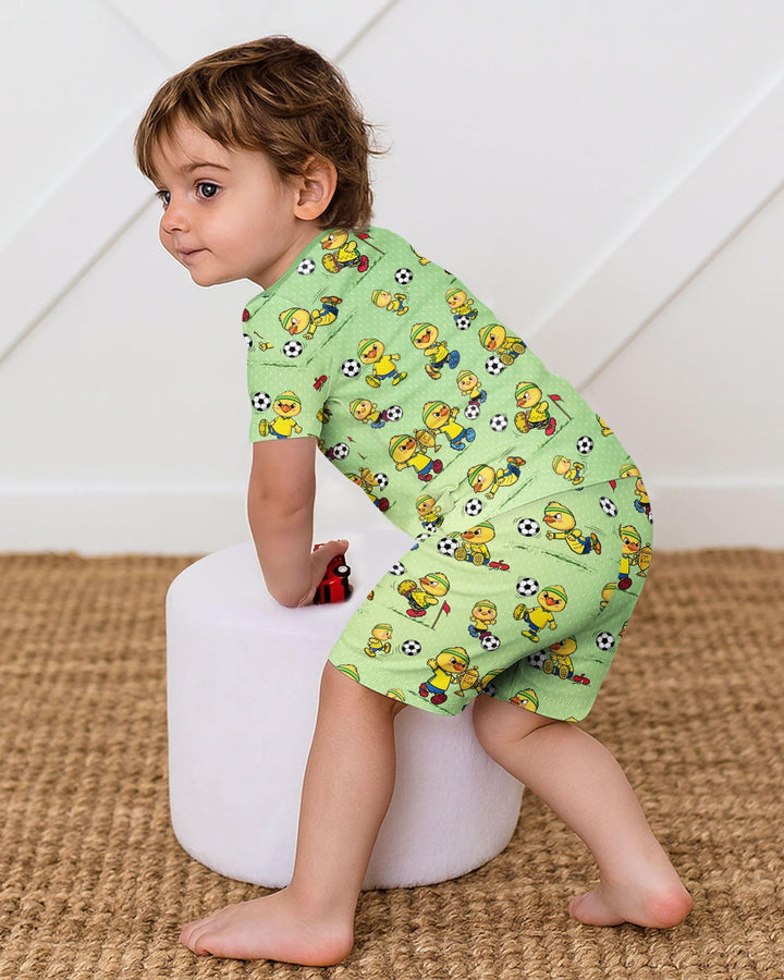 Schlafanzug-Set zweiteilig, kurze Ärmel, kurze Hose, Bambus